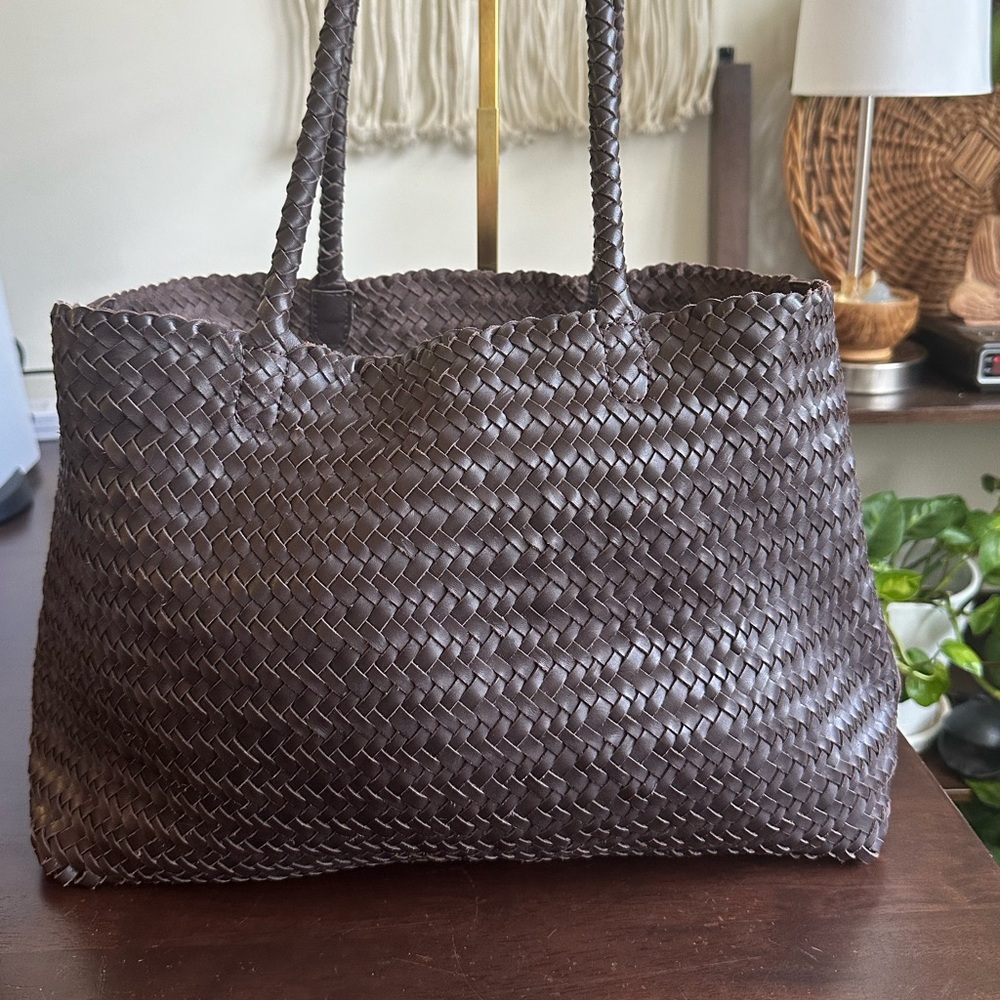 Madewell Handwoven Leather Tote NWT